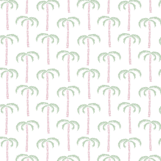 Parker Zip Footie - Pink Pacific Palms