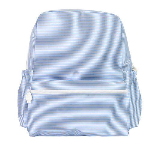 The Large Backpack - Navy Stripe
