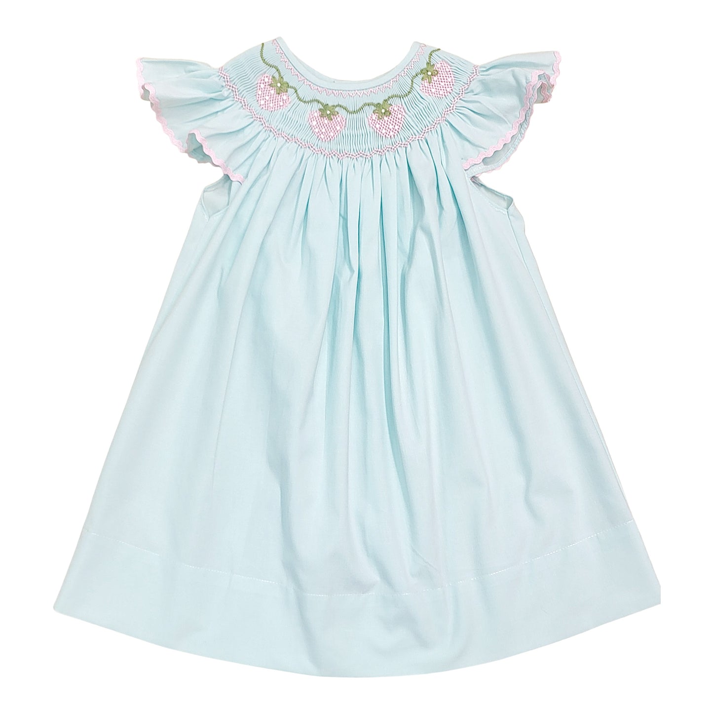 Strawberry Mint Smocked Dress