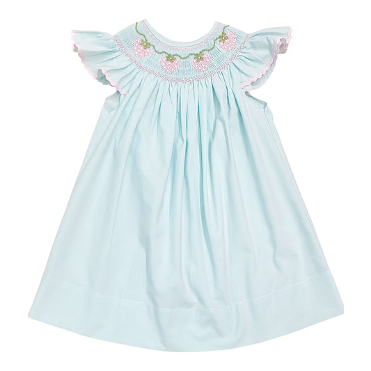 Strawberry Mint Smocked Dress