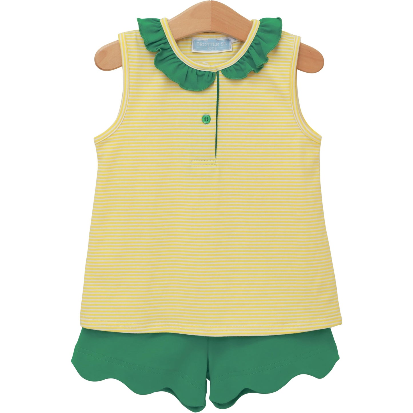Nora Short Set - Yellow/Green