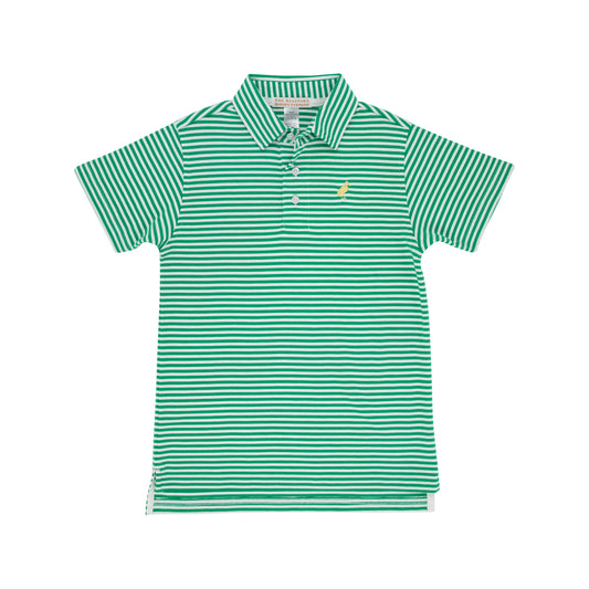Prim + Proper Polo - Kelly Green Stripe