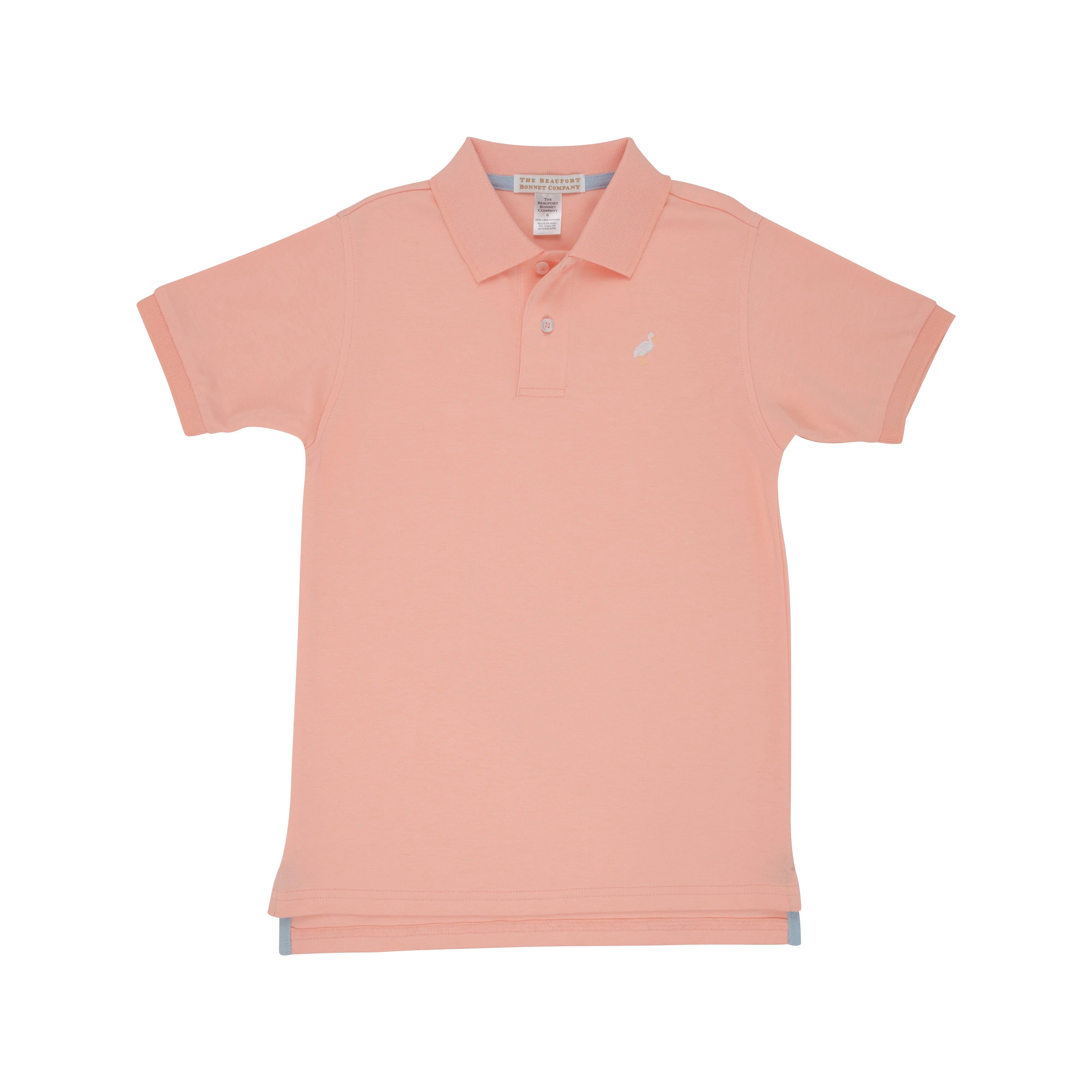 Prim & Proper Polo SS - Peach – The Byrd's Nest Children's Boutique
