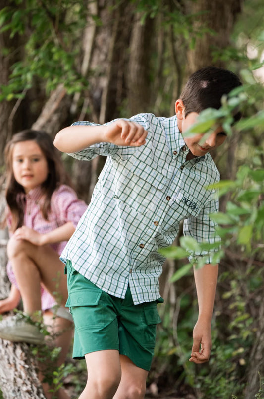 Founders Fishing Shirt Green/Blue