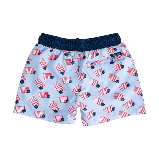 Boy's Boogie Board Swim Trunks - American Flag