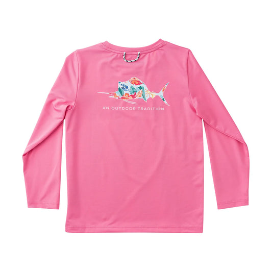 Kids Pro Performance Long Sleeve T-Shirt - Tropical Marlin Art