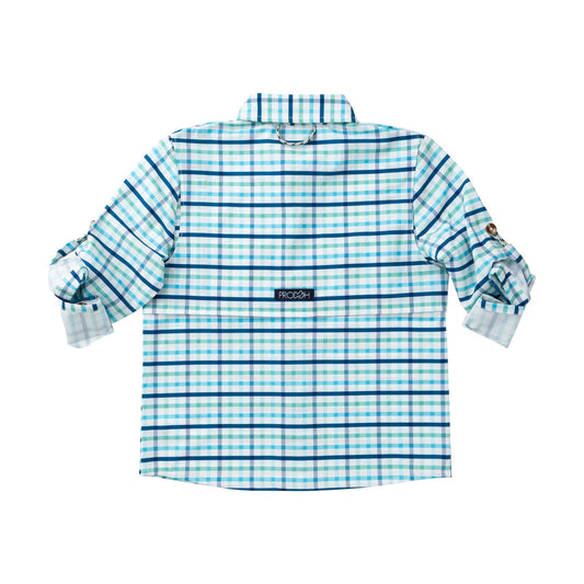 Long Sleeve Founders Kids Fishing Shirt - Pawleys Plaid