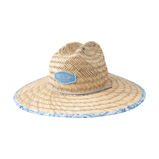 Adult Straw Lifegaurd Hat In Oyster Print