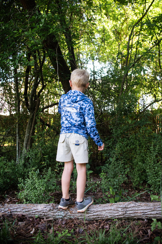 Blue Camo Performance Hoodie