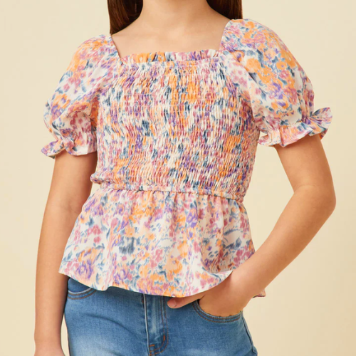 Ditsy Floral Puff Sleeve Top