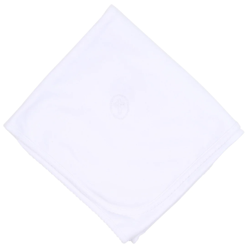 White Blessed Embroidered Blanket