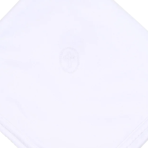 White Blessed Embroidered Blanket