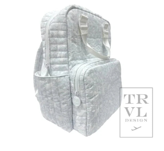 TRVL DESIGN Quilted Backpack-Woodland Blue