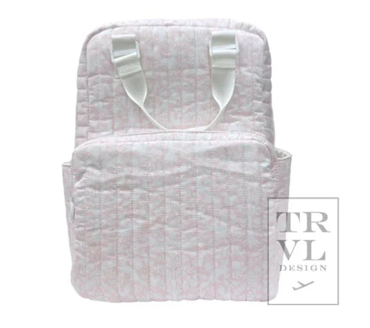 TRVL DESIGN Quilted Backpack-Woodland Pink