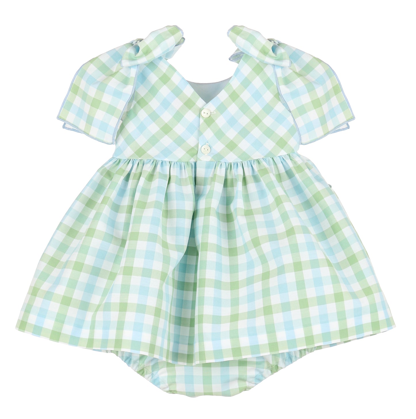 Pastel Plaid Bow Dress