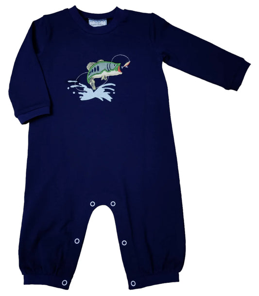 Bass Fish Applique Romper