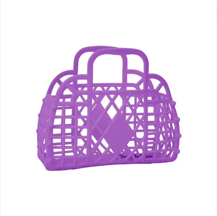Mini Retro Basket Jelly Bag - Purple