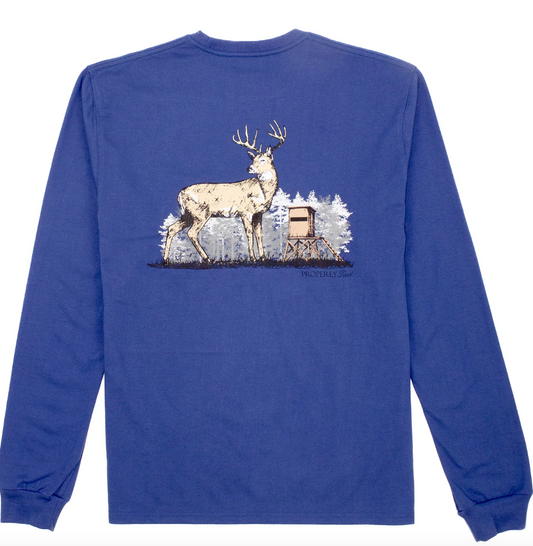 Deer Season T-Shirt LS - River Blue