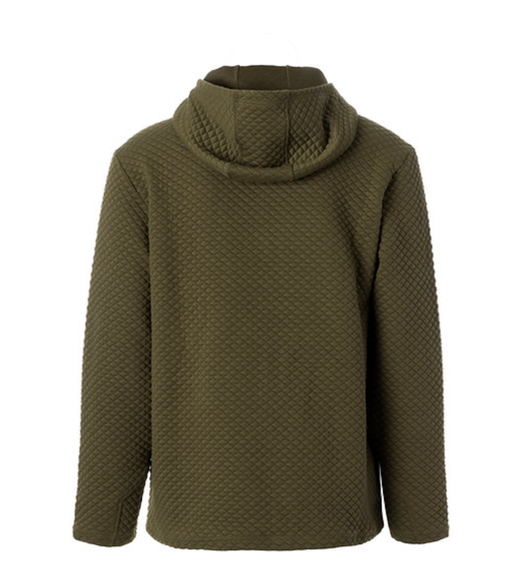 Mens Quilted Hoodie - Green