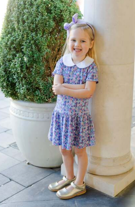 Libby Girl's Dress - Blackberry Floral