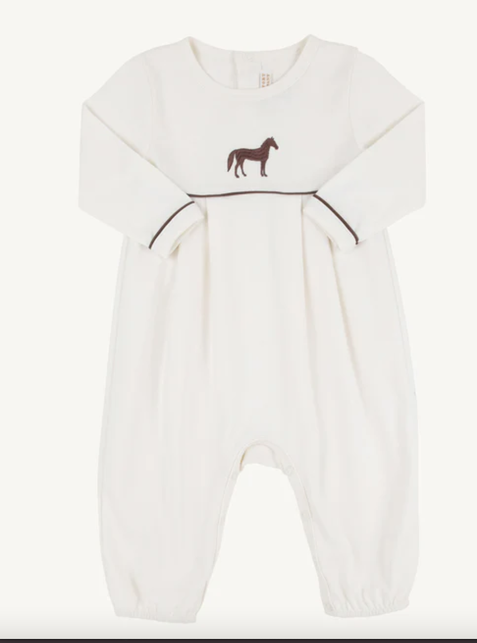 Long Sleeve Bradford Romper - Palmetto Pearl
