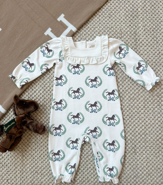 Darla Day Romper - Highland Horses.
