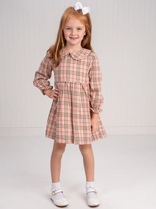 Marcy Autumn Rose Plaid Dress