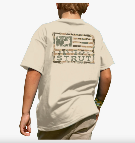 Camo Deer Flag T-Shirt