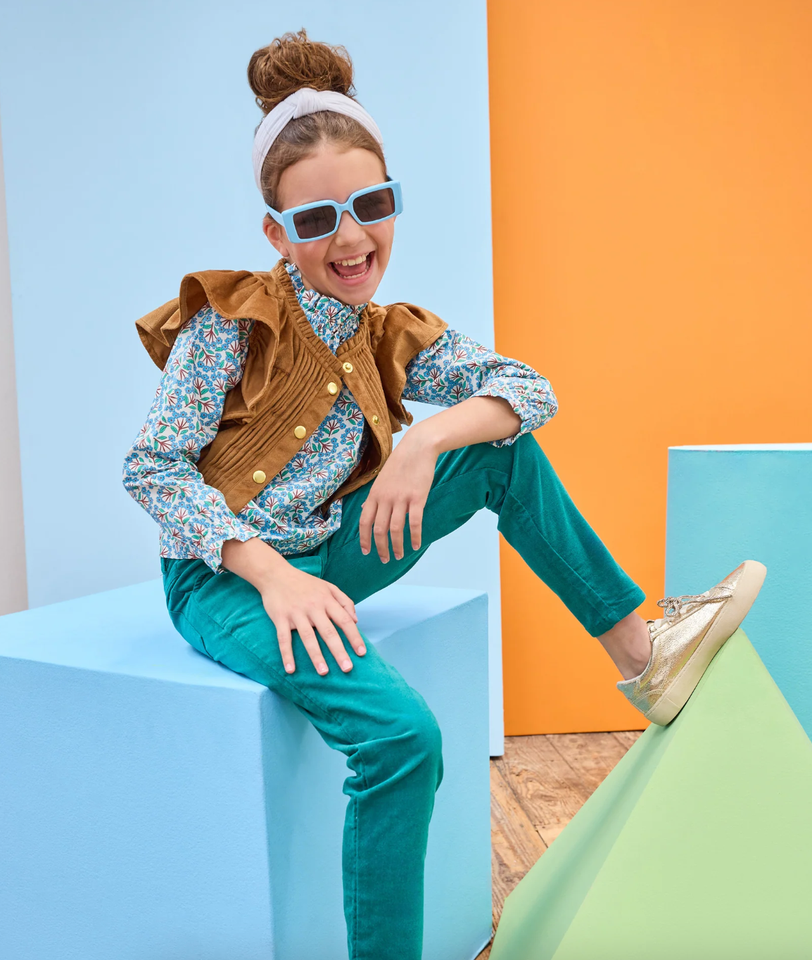 Twiggy Pants - Peacock Velvet