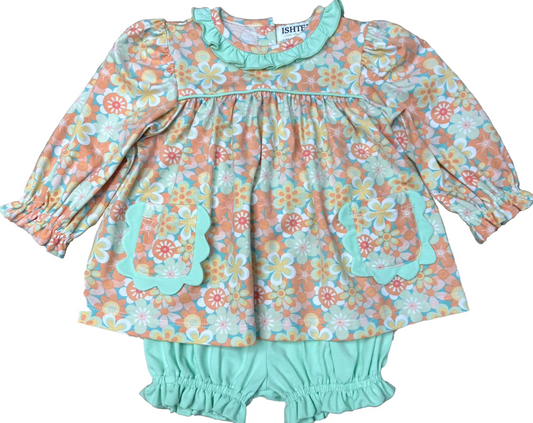 Retro Daisy Bloomer Set