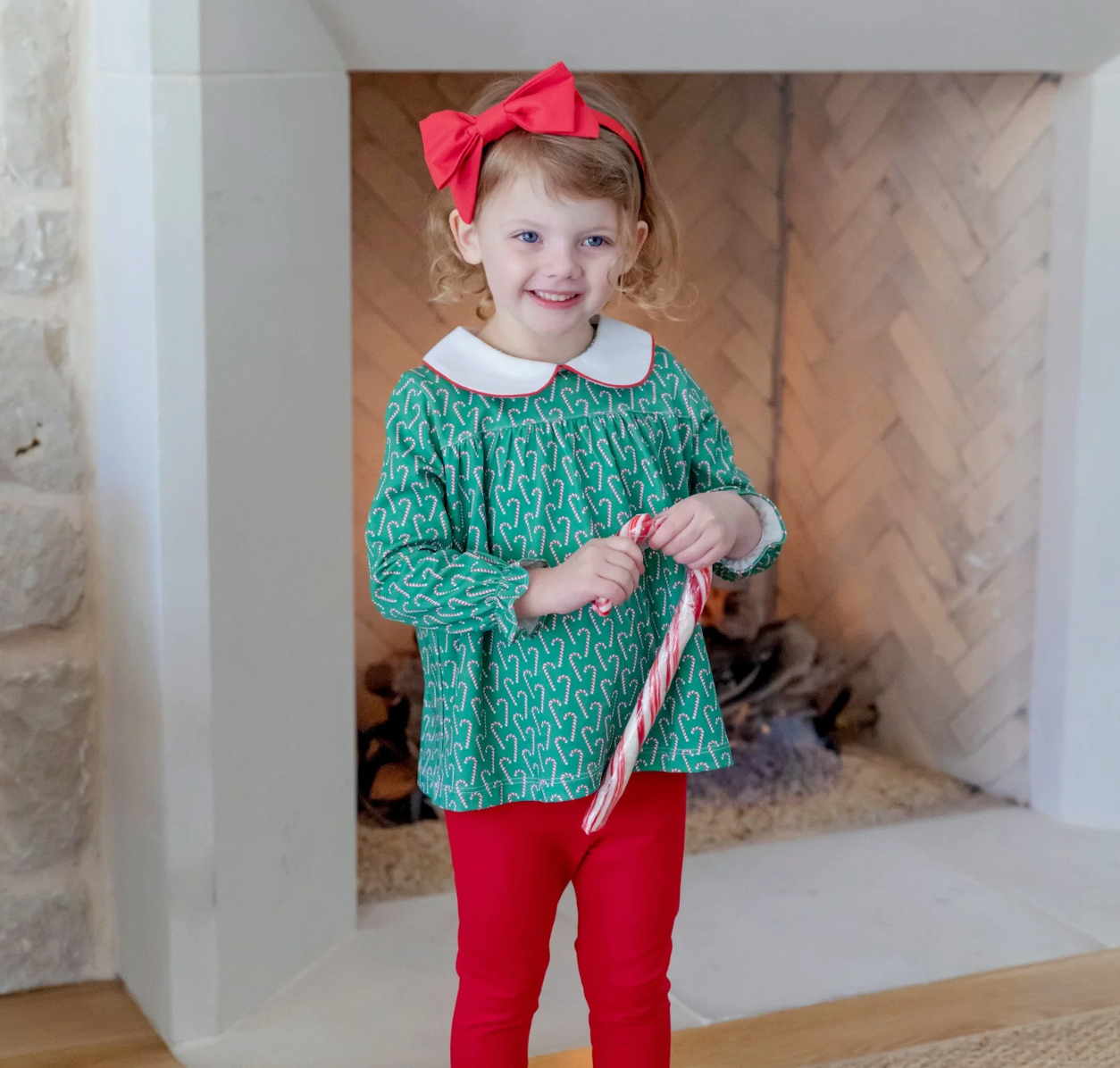 Morgan Candy Cane Legging Set