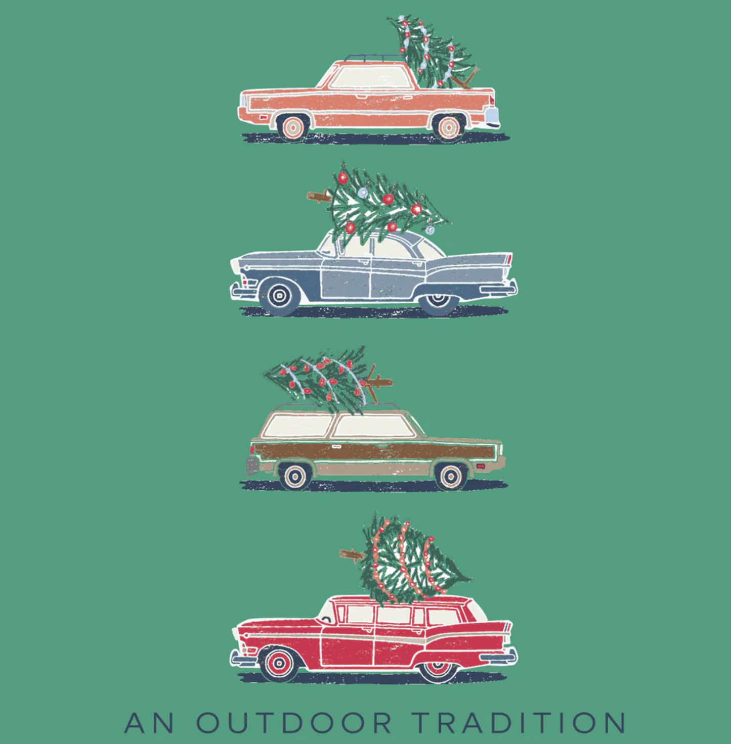 Vintage Cars Christmas T-Shirt