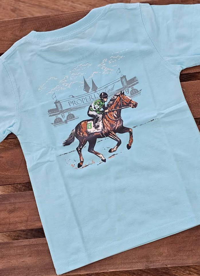 Boys Derby Day SS - Aqua