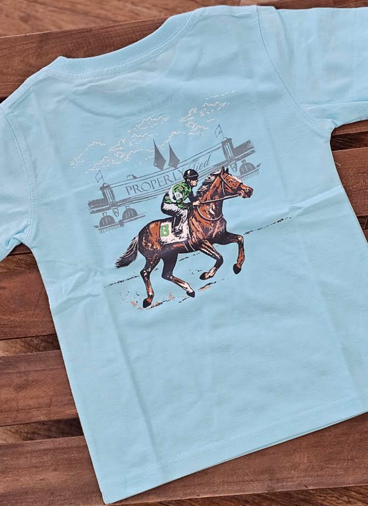 Boys Derby Day SS - Aqua
