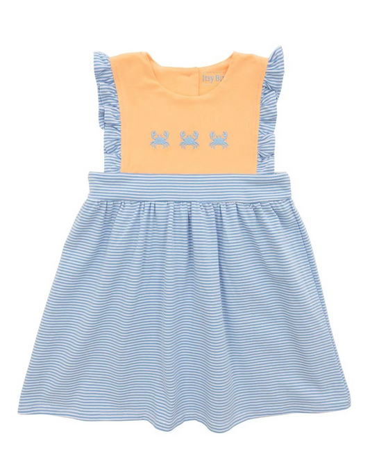 Crab Trio Ruffle Dress
