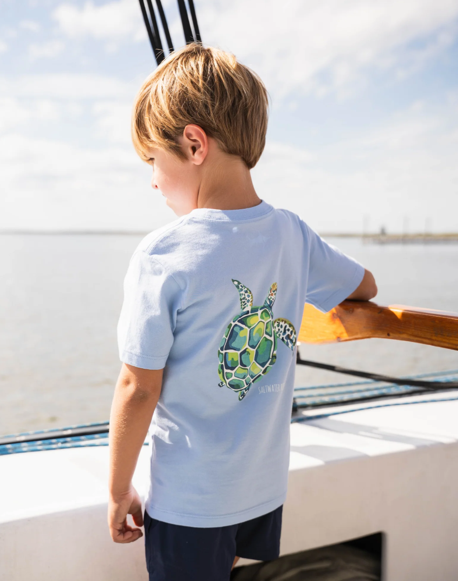 Sea Turtle SS Graphic T-Shirt - Blue