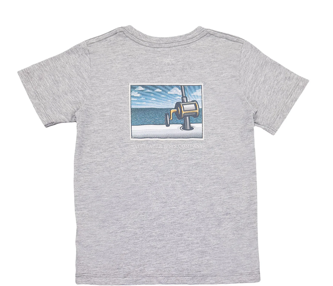 Offshore Reel SS Graphic T - Shirt - Grey
