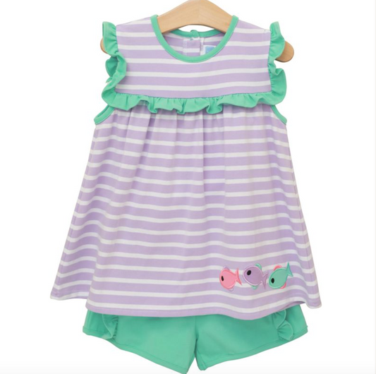 Fishy Fishy Ruffle Short Set