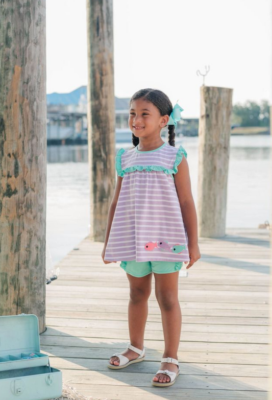 Fishy Fishy Ruffle Short Set