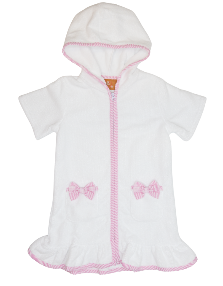 Terry Cover Up - Pink Stripe