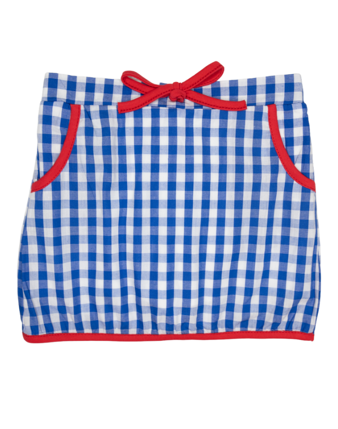 Rimi Skort Set - Red & Blue