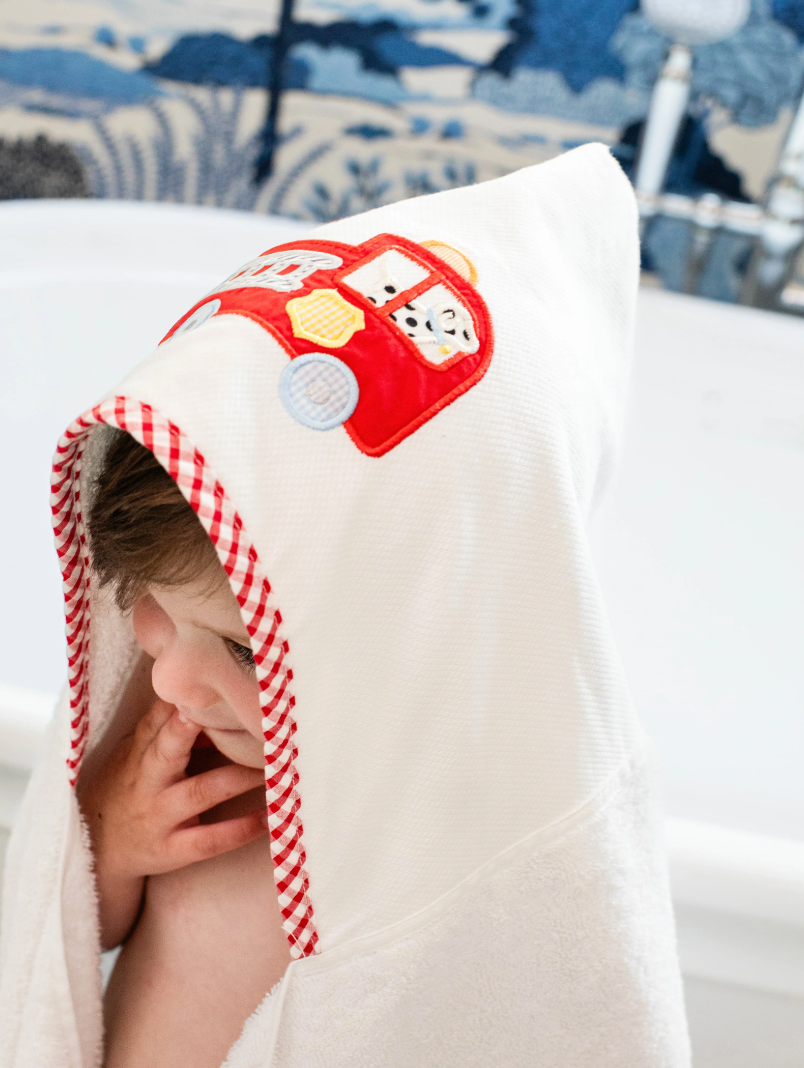 Fire Truck Hooded Towel