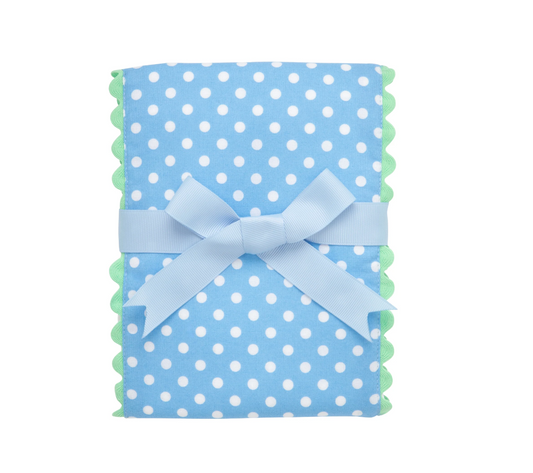 Blue Alligator Fancy Fabric Burp Cloth