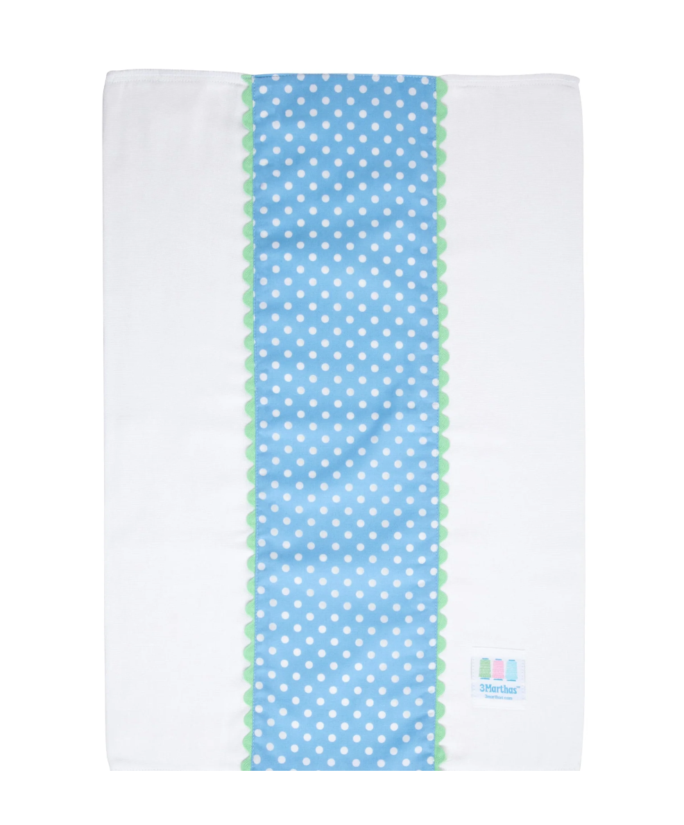Blue Alligator Fancy Fabric Burp Cloth