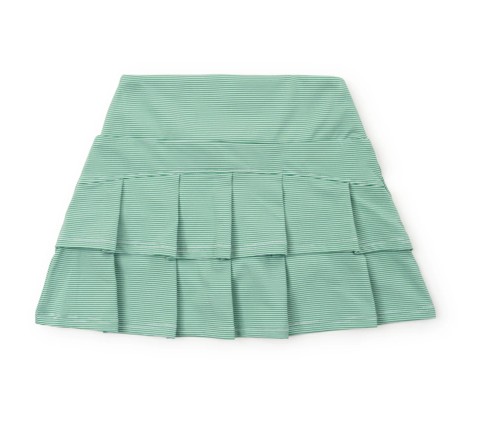Margot Green Stripe Performance Skirt