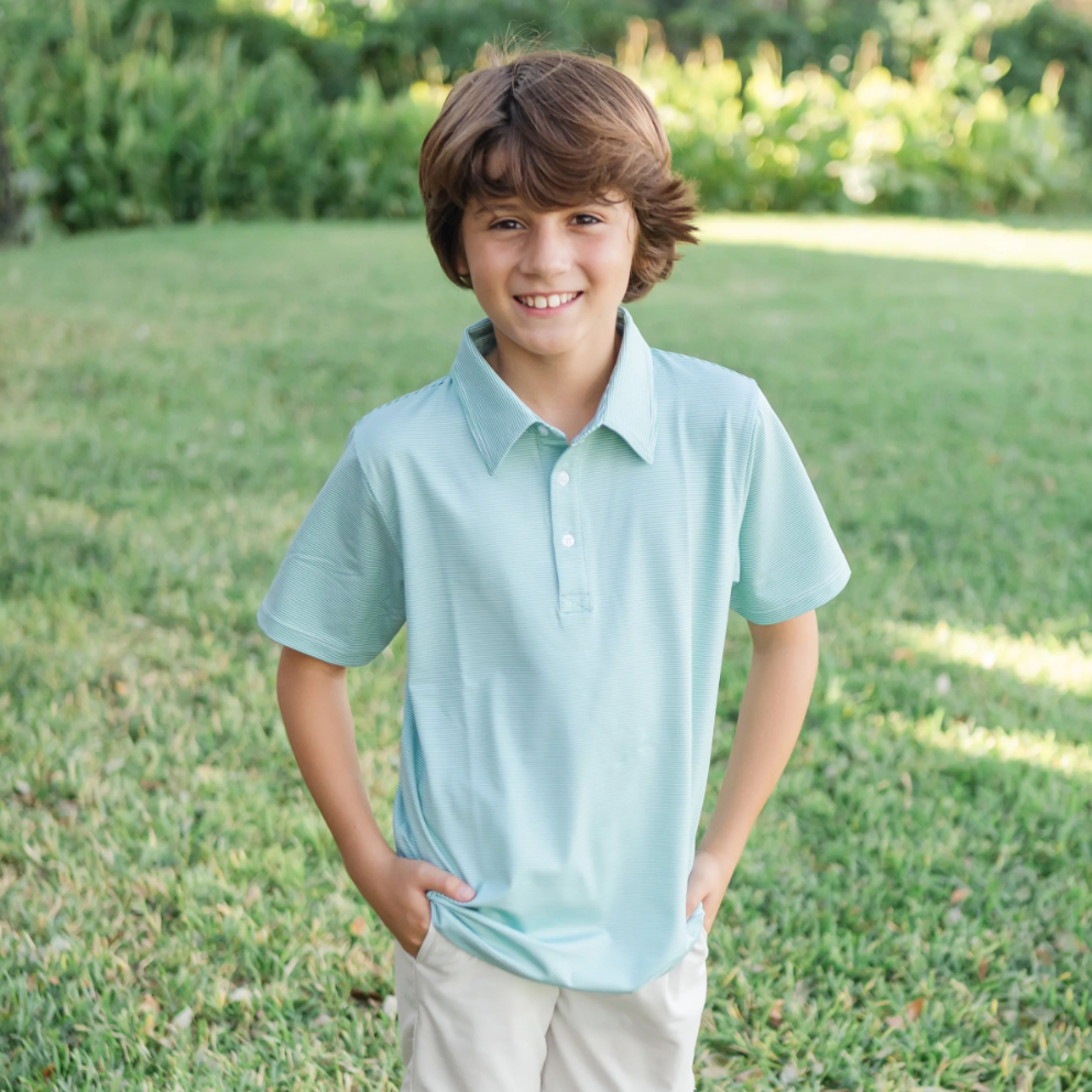Will Green Stripe Polo