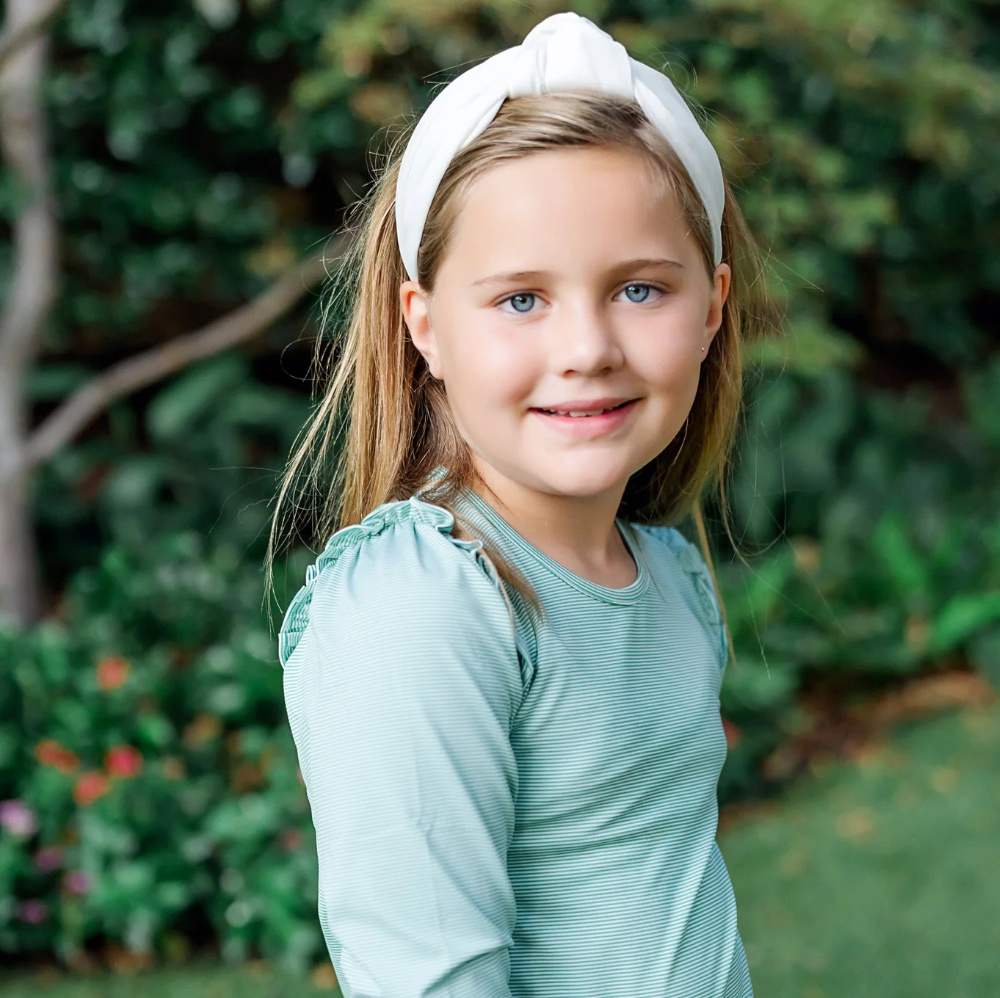 Mia Green Stripe Top