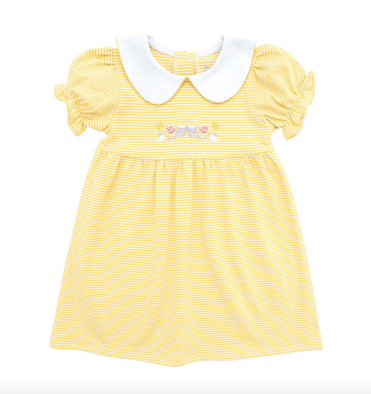 Princess Dress - Yellow Stripe