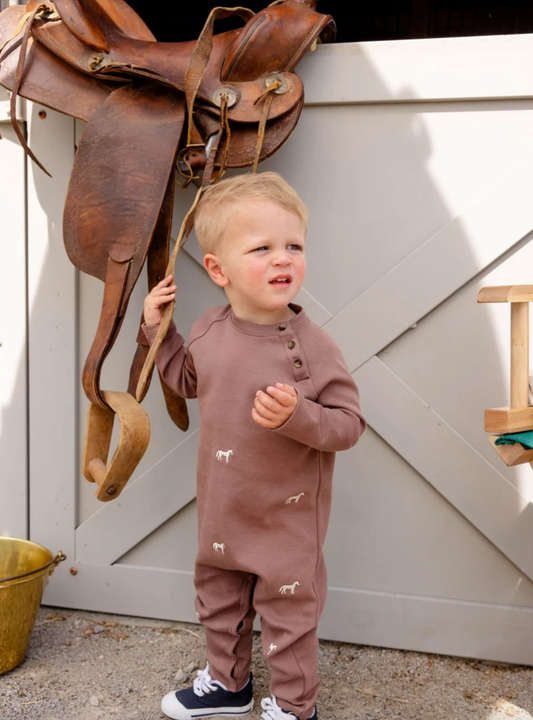 Rayburn Romper - Gray Bay Brown