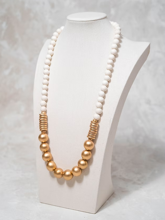 Stephanie Necklace - White